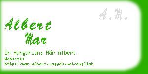 albert mar business card
